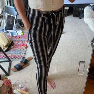 Striped trousers